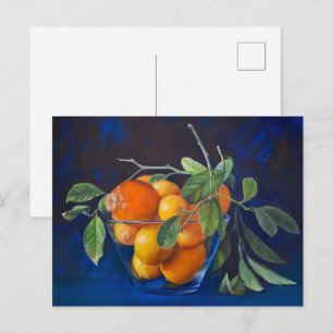 Still Life with Lemons and Orange Branch Postcard