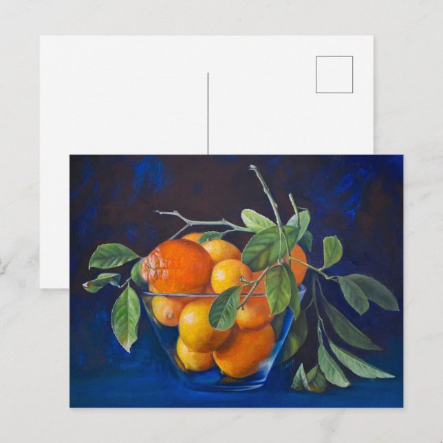 Still Life with Lemons and Orange Branch Postcard (Front/Back)