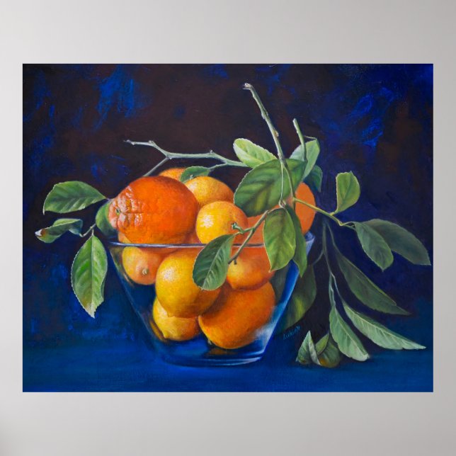 Still Life with Lemons and Orange Branch Poster (Front)