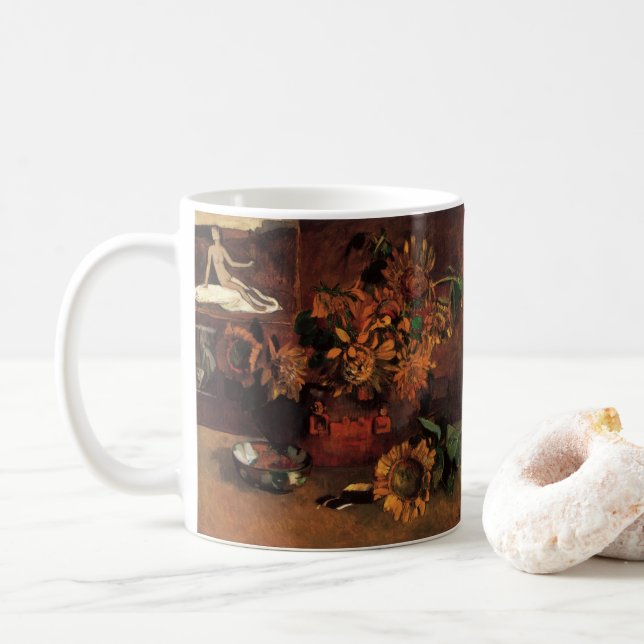 Still Life with L'Esperance (Hope) by Paul Gauguin Coffee Mug (With Donut)