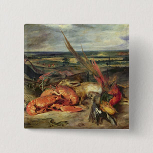 Still Life with Lobsters, 1826-27 15 Cm Square Badge