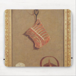Still Life with meat, kettle and cup Mouse Mat