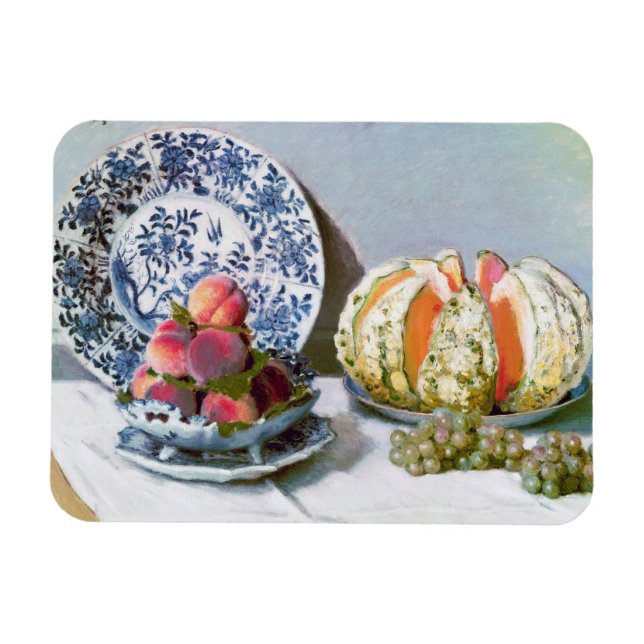 Still Life with Melon, 1872 Claude Monet Magnet (Horizontal)
