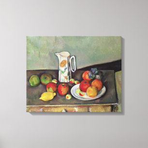 Still life with milk jug and fruit, c.1886-90 (oil canvas print