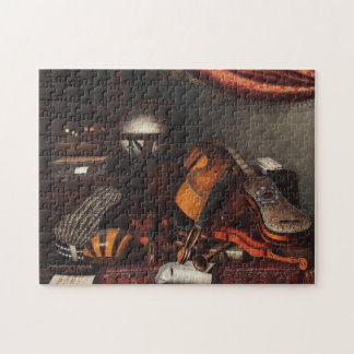 Still-life with musical instruments, books, cards jigsaw puzzle