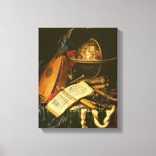 Still Life with Musical Instruments Canvas Print