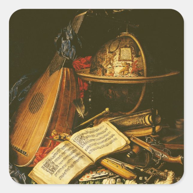 Still Life with Musical Instruments Square Sticker (Front)