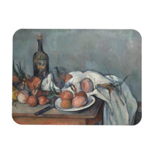 Still Life with Onions, OIl Painting, Paul Cezanne Magnet