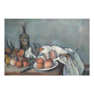 Still Life with Onions, OIl Painting, Paul Cezanne Photo Print
