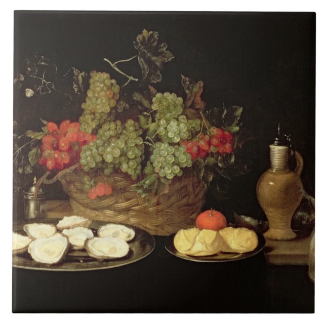 Still Life with Oysters Tile (Front)
