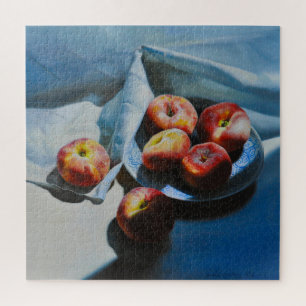 Still Life with Peaches and White Cloth Jigsaw Puzzle
