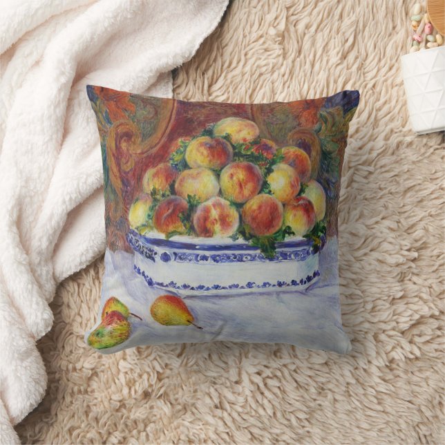 Still Life with Peaches, Renoir  Cushion (Blanket)