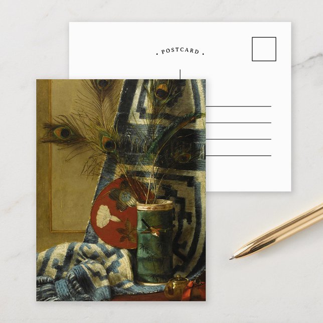 Still Life with Peacock Feathers Postcard (Creator Uploaded)