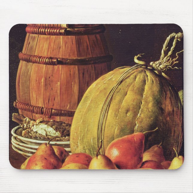 Still Life with pears, melon and barrel Mouse Mat (Front)