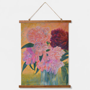 Still Life with Peonies Painting Hanging Tapestry