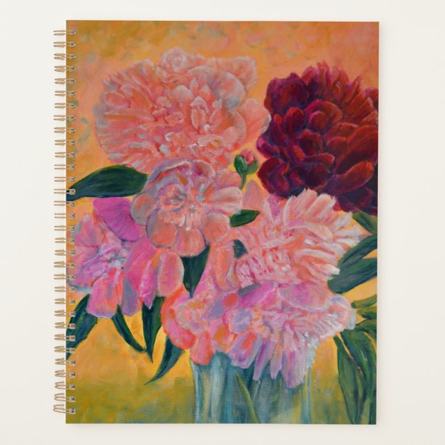 Still Life with Peonies Painting  Planner (Front)