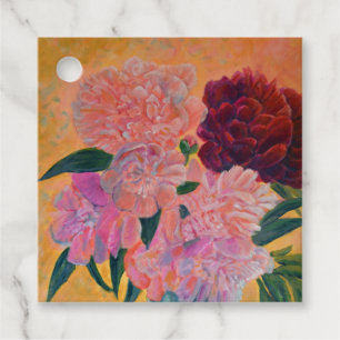 Still Life with Peony bouquet Favour Tags