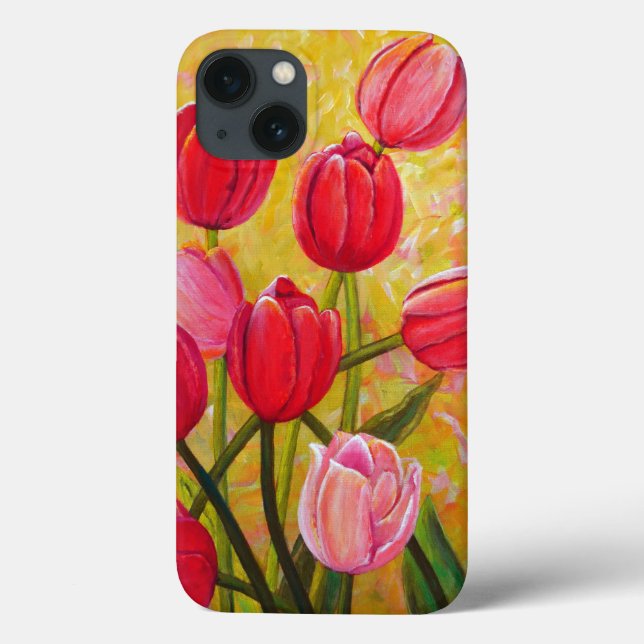 Still life with Pink and Red Tulips Painting  Case-Mate iPhone Case (Back)
