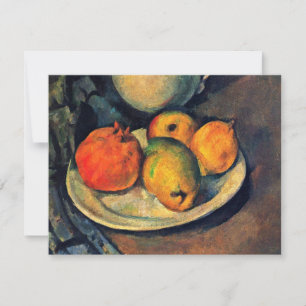 Still Life With Pomegranate And Pears Invitation