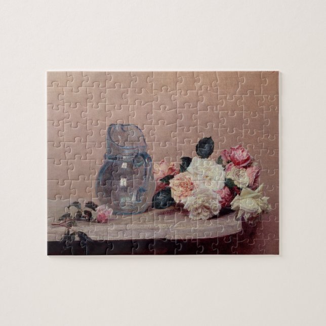 Still Life with Roses, 1889 (oil on canvas) Jigsaw Puzzle (Horizontal)