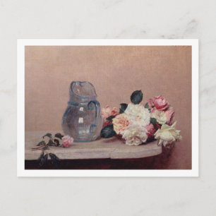 Still Life with Roses, 1889 (oil on canvas) Postcard