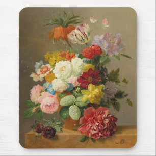 Still Life with Roses and Peonies - Bloemers A. Mouse Mat