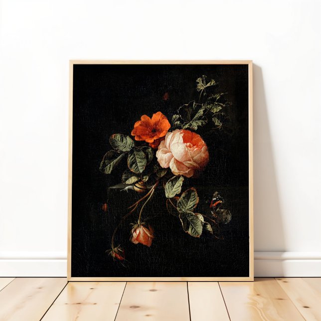 Still Life with Roses by Elias van den Broeck Poster (Creator Uploaded)