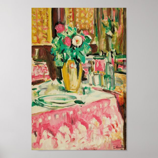 Still Life with Roses | George Leslie Hunter Poster (Front)