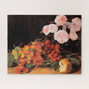 Still Life With Roses, Strawberries and Bread Jigsaw Puzzle