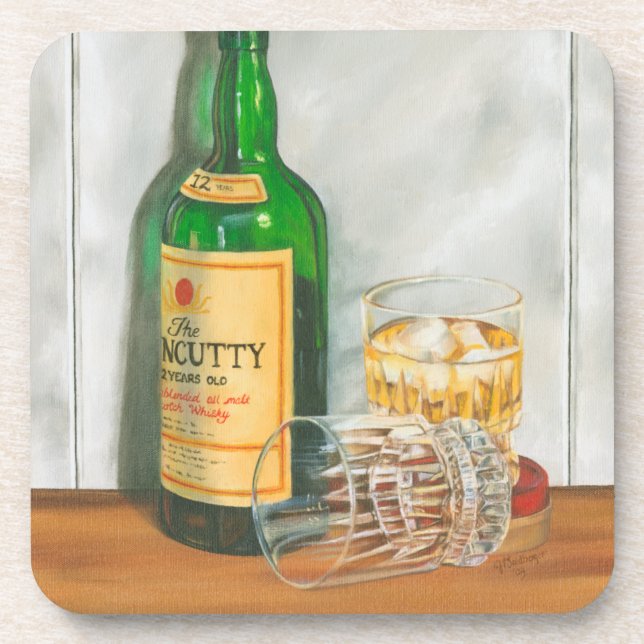 Still Life with Scotch by Jennifer Goldberger Coaster (Front)