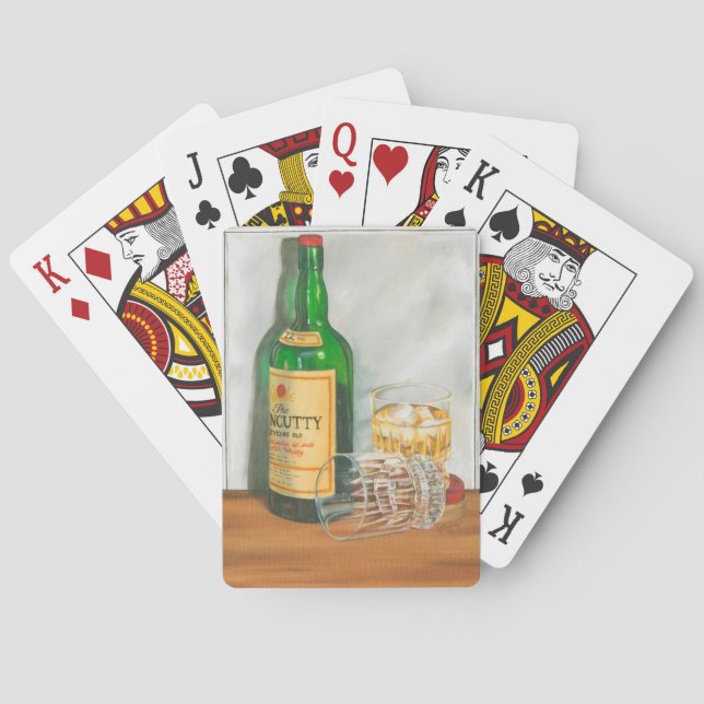 Still Life with Scotch by Jennifer Goldberger Playing Cards (Back)