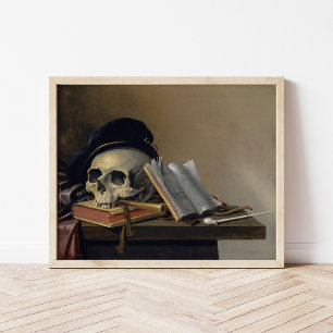 Still Life with Skull   Harmen Steenwyck Poster