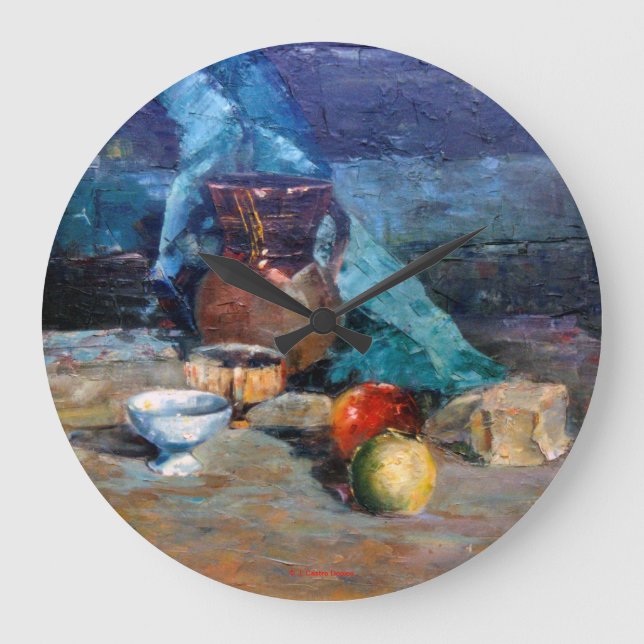 Still life with spatula large clock (Front)