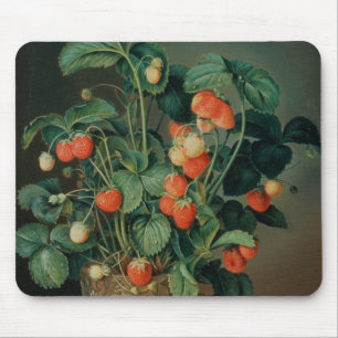 Still life with strawberries mouse mat