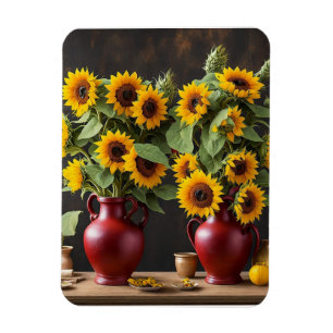 Still life with sunflowers magnet