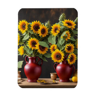 Still life with sunflowers magnet
