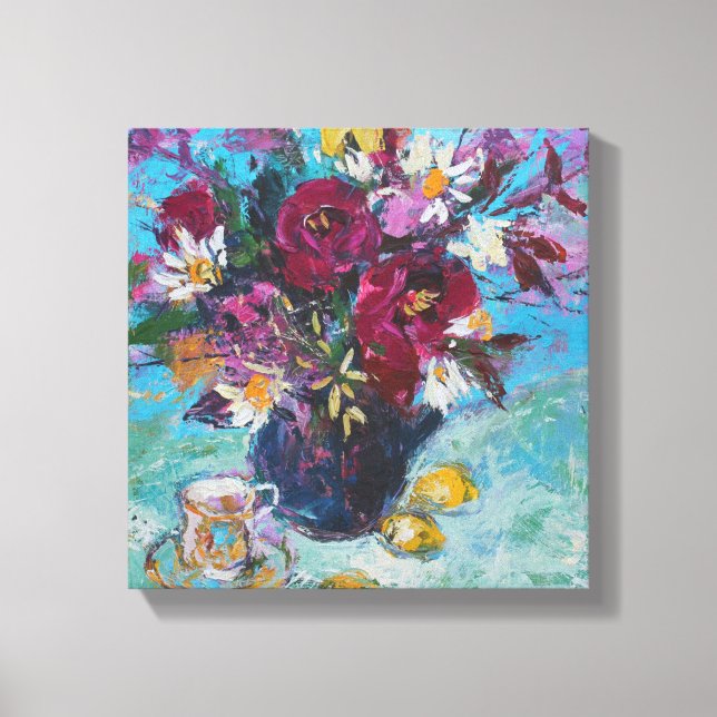 Still Life with Tea Cup 2013 Canvas Print (Front)