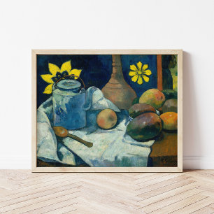 Still Life with Teapot and Fruit   Paul Gauguin Poster