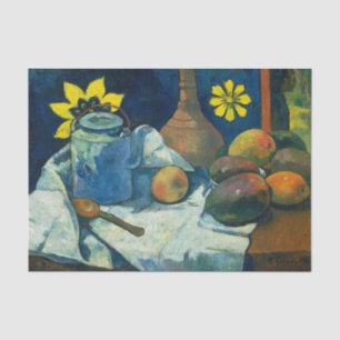 Still Life with Teapot and Fruit, Paul Gauguin  Tissue Paper