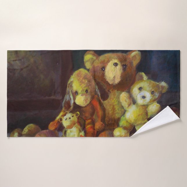 Still life with Teddy Bears   Bath Towel (Bath Towel)