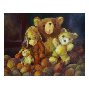 Still life with Teddy Bears  Photo Print