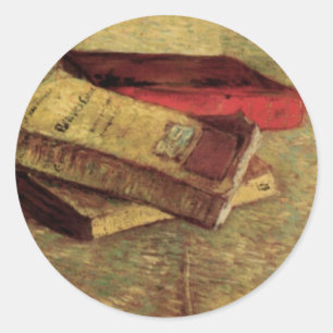 Still Life with Three Books by Vincent van Gogh Classic Round Sticker