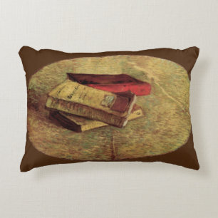 Still Life with Three Books by Vincent van Gogh Decorative Cushion