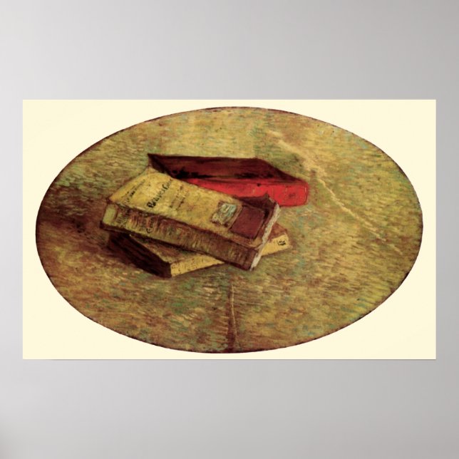Still Life with Three Books by Vincent van Gogh Poster (Front)