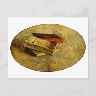 Still Life with Three Books Van Gogh Fine Art Postcard