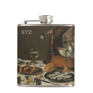 “Still Life With Turkey Pie” custom flask