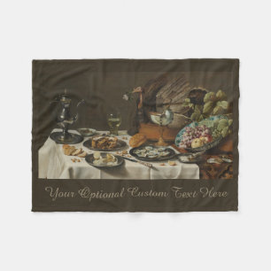 “Still Life With Turkey Pie” custom fleece blanket