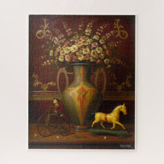 STILL LIFE WITH VINTAGE TOYS AND CERAMICS JIGSAW PUZZLE