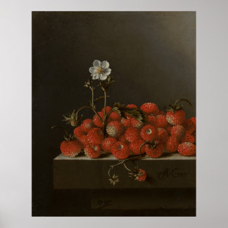 Still Life with Wild Strawberries Poster