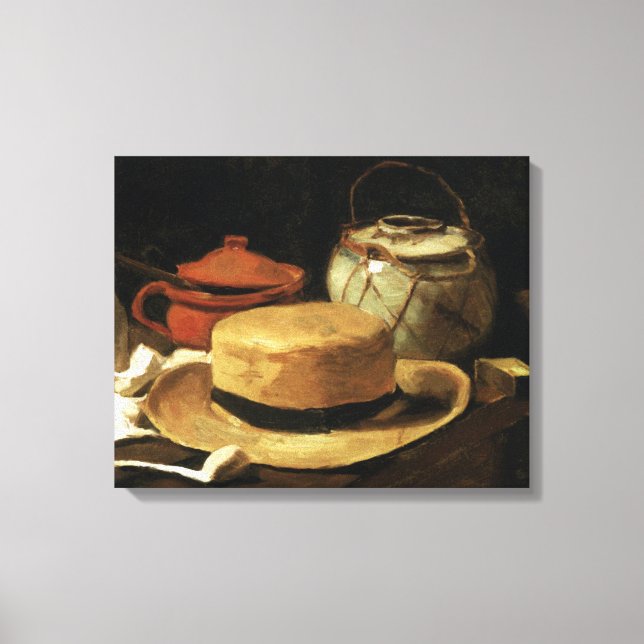 Still-Life with Yellow Straw Hat Gallery Wrapped Canvas Print (Front)